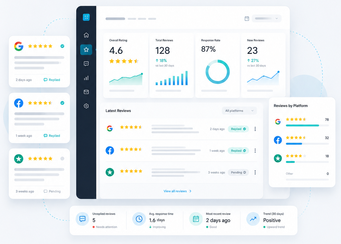 QuickReview branded review request screen preview